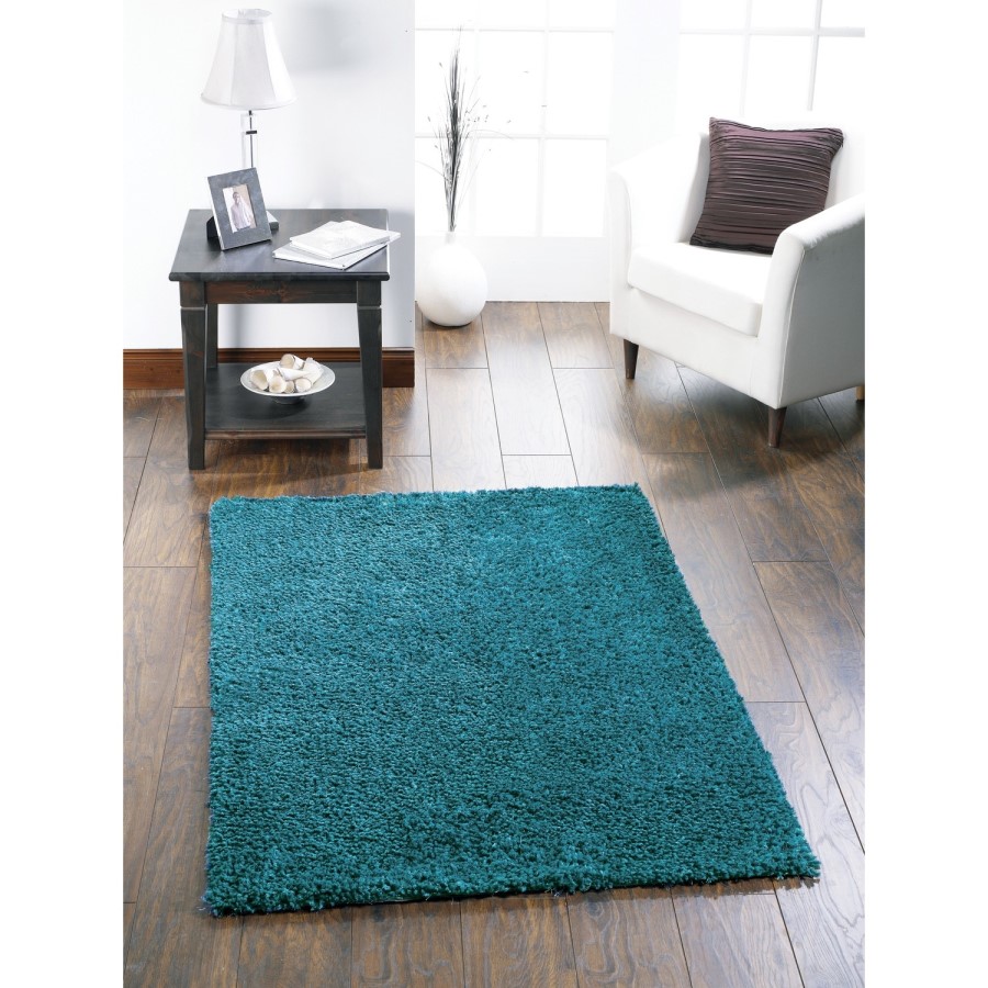 Teal Shaggy Rug - 110 x 160cm - Chicago