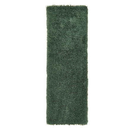 Dark Green Shaggy Runner Rug - 67x200cm - Chicago