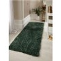 Dark Green Shaggy Runner Rug - 67x200cm - Chicago