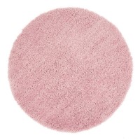 Round Blush Pink Shaggy Rug - Chicago