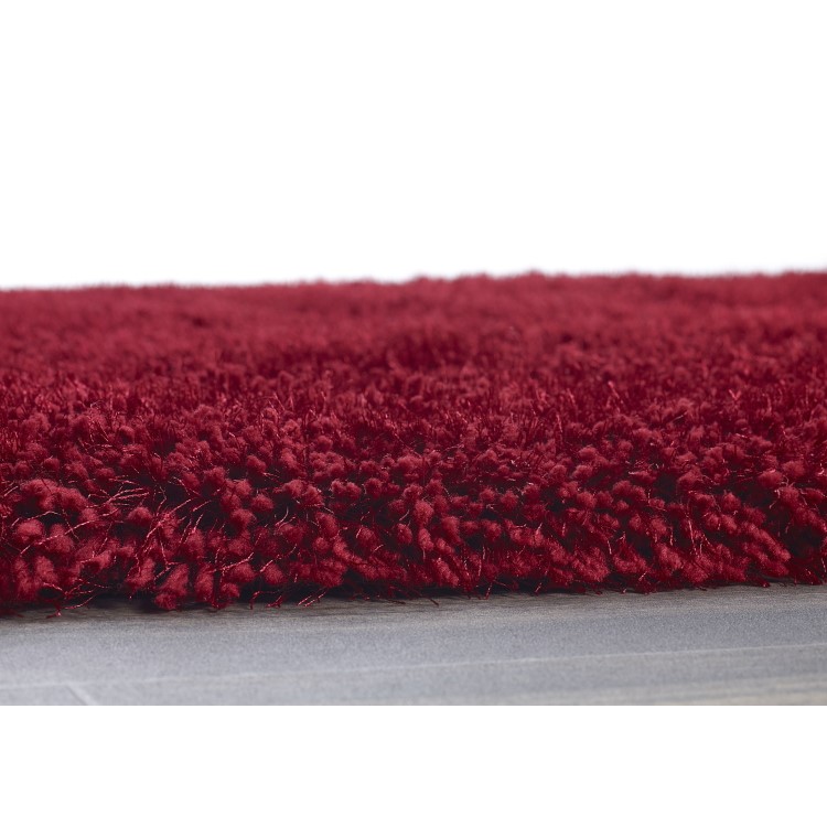 Round Red Shaggy Rug - Chicago