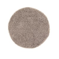 Round Taupe Shaggy Rug - Chicago