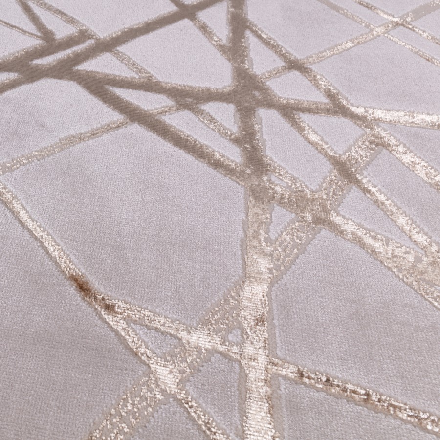 GRADE A2 - Beige Rug with Gold Scoring - 290x200cm - Aurora