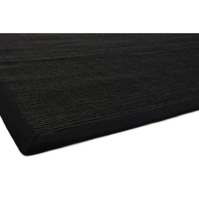 Black Runner Rug - 240 x 68 cm - Sisal