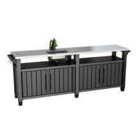 Keter Black Wood Effect Outdoor Kitchen Unit - Unity Chef Kitchen