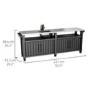 Keter Black Wood Effect Outdoor Kitchen Unit - Unity Chef Kitchen