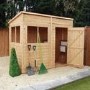 8 x 4ft Wooden Shiplap Pent Shed - Mercia