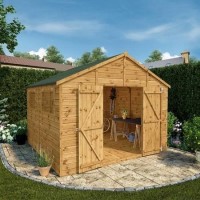 10 x 10ft Wooden Shiplap Apex Shed - Mercia