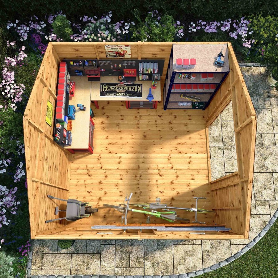 10 x 10ft Wooden Shiplap Apex Shed - Mercia