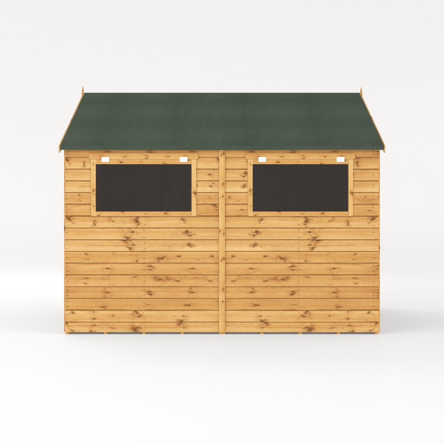 10 x 10ft Wooden Shiplap Apex Shed - Mercia