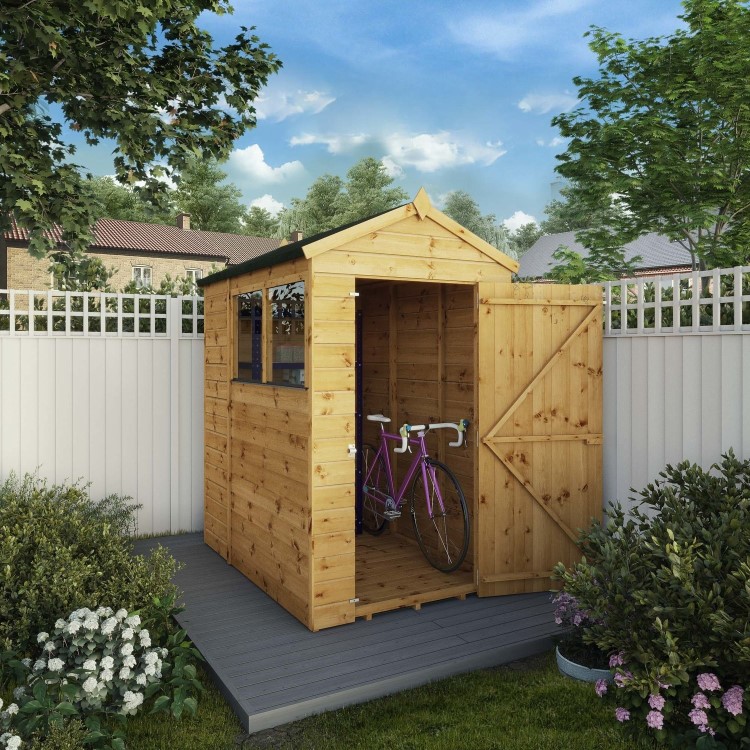 Mercia 6 x 4ft Wooden Shiplap Apex Shed