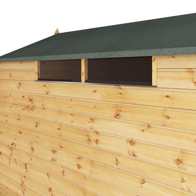 Mercia 8 x 6ft Wooden Shiplap Security Apex Shed