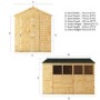 Mercia 10 x 6ft Wooden Shiplap Apex Shed