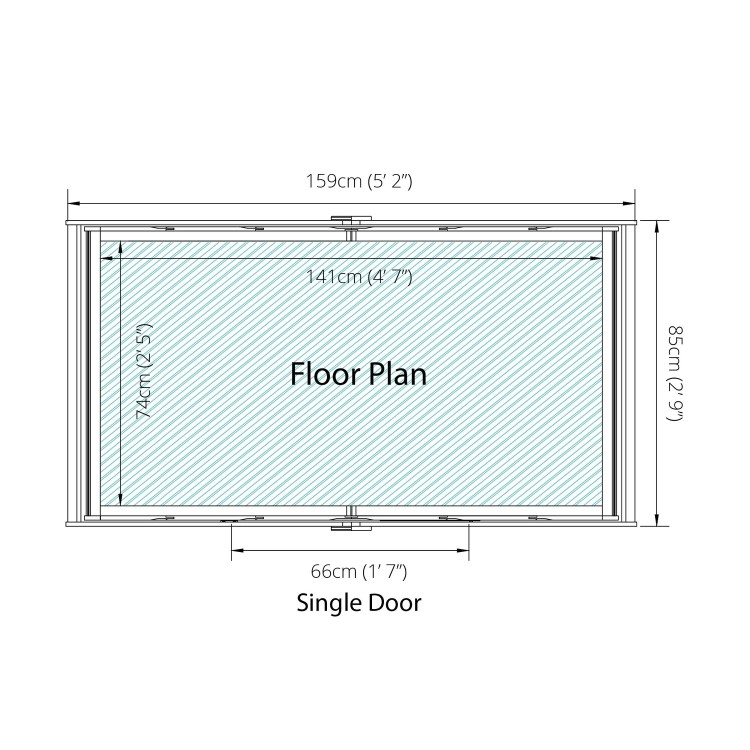 Mercia 3 x 5ft Wooden Overlap Apex Windowless Shed