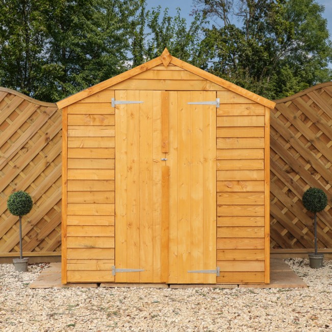 Mercia 4 x 6ft Wooden Overlap Apex Double Door Windowless Shed 