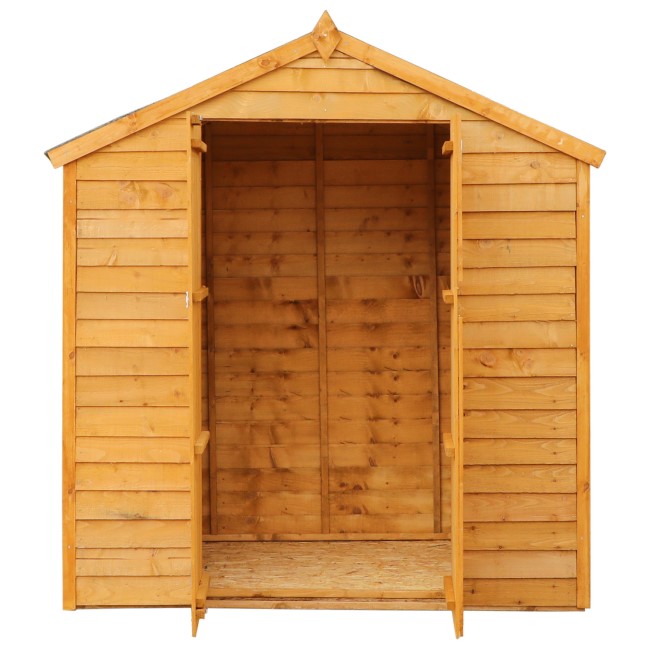 Mercia 4 x 6ft Wooden Overlap Apex Double Door Windowless Shed 