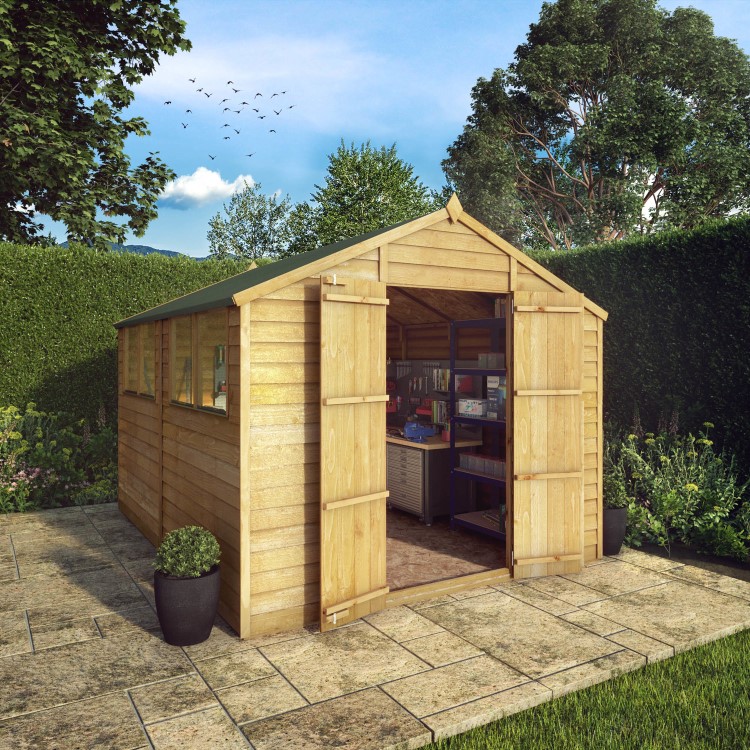 Mercia 10 x 8ft Wooden Overlap Apex Shed 