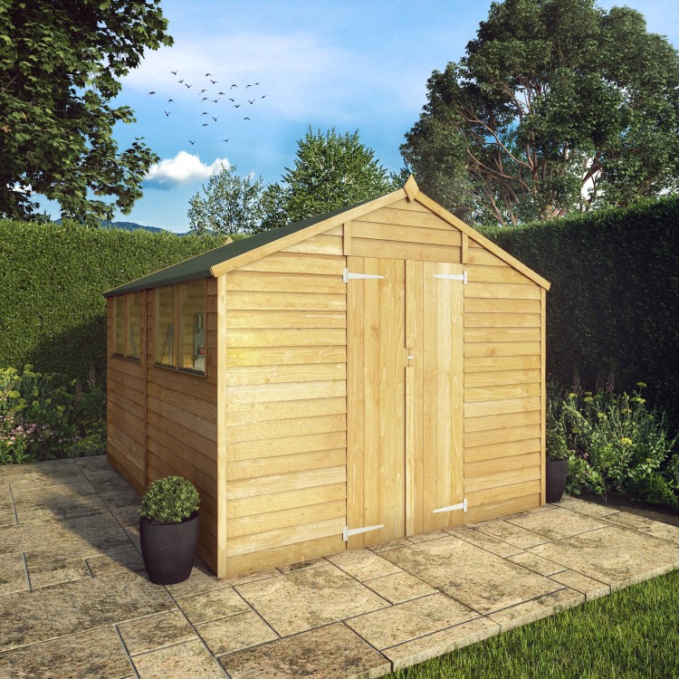 Mercia 10 x 8ft Wooden Overlap Apex Shed 