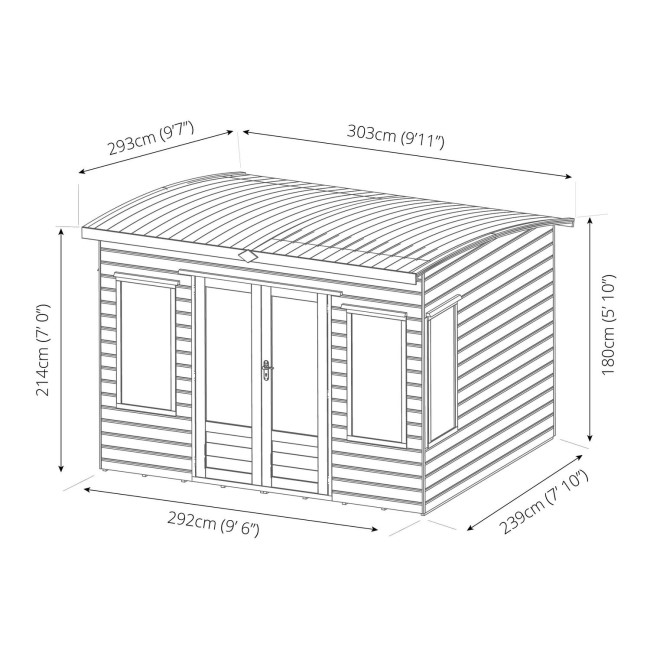 Mercia -  Premium Helios Summerhouse 10 x 8ft