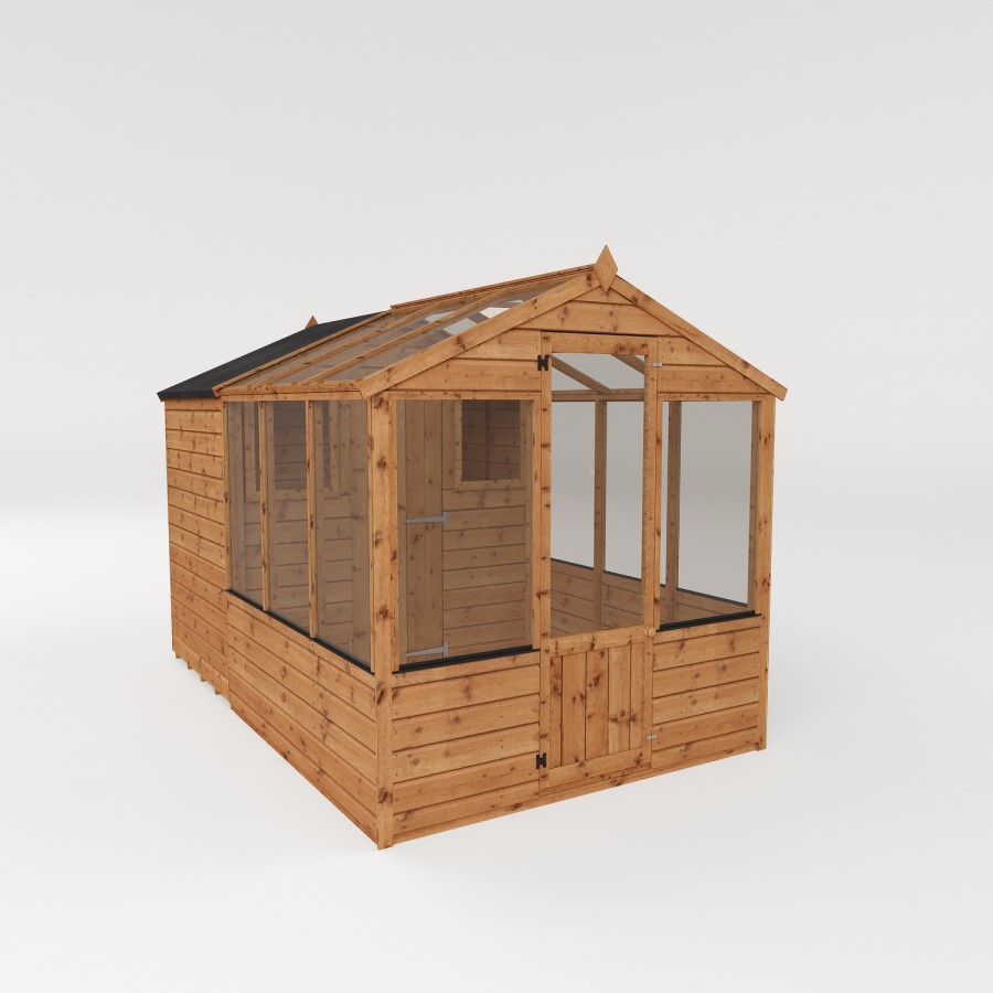 Mercia 10 x 6ft Traditional Apex Greenhouse Combi Shed