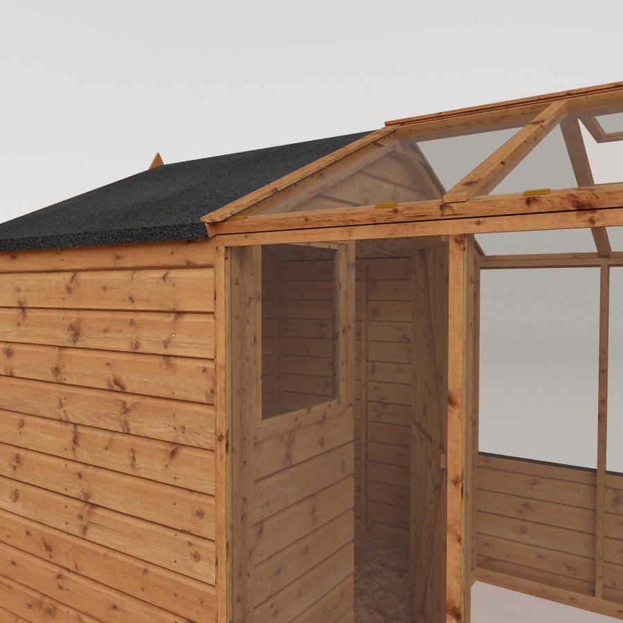 Mercia 10 x 6ft Traditional Apex Greenhouse Combi Shed