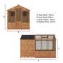 Mercia 10 x 6ft Traditional Apex Greenhouse Combi Shed