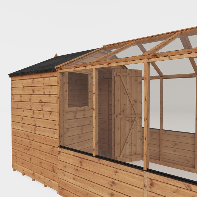 Mercia 12 x 6ft Traditional Apex Greenhouse Combi Shed