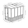 Mercia -  8 x 4ft Premium Lean To Greenhouse