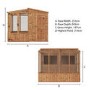 Mercia 8 x 8ft Premuim Combi Greenhouse