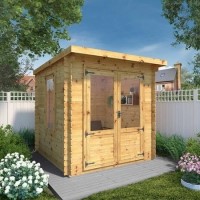 Mercia Pent Log Cabin 2.4 x 2.4m - 19mm