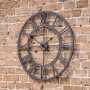 Large Brown Skeleton Outdoor Wall Clock - Vistini 