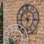Large Brown Skeleton Outdoor Wall Clock - Vistini 