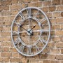 Large Grey Skeleton Outdoor Wall Clock - Vistini 