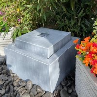 Zinc Cube Water Feature - Tranquillity