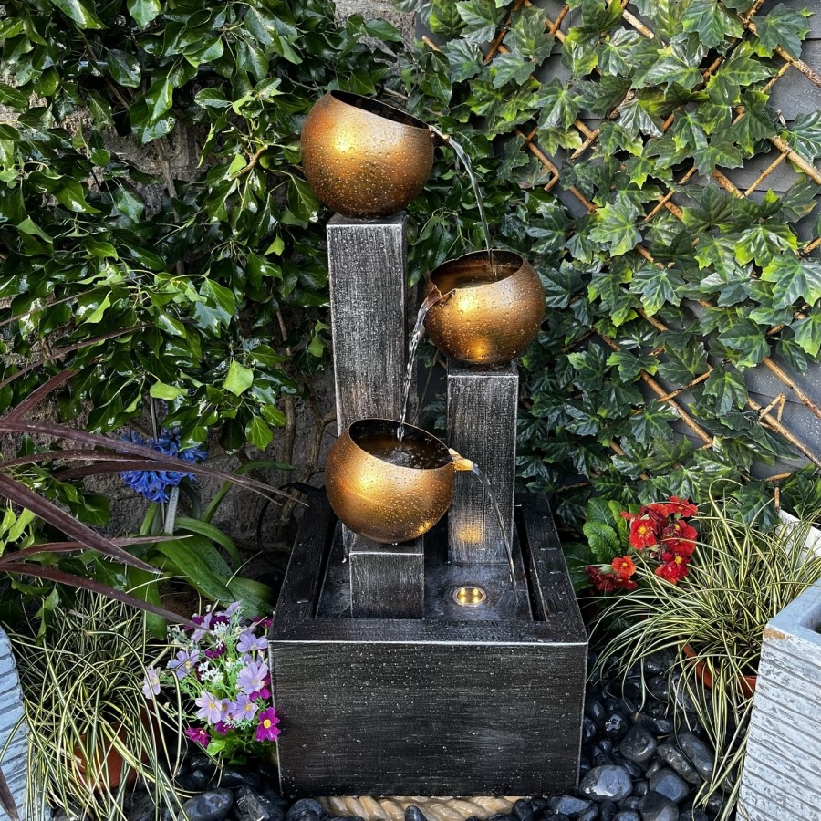 Stainless Steel 3 Bowl Water Feature - Tranquillity