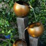 Stainless Steel 3 Bowl Water Feature - Tranquillity