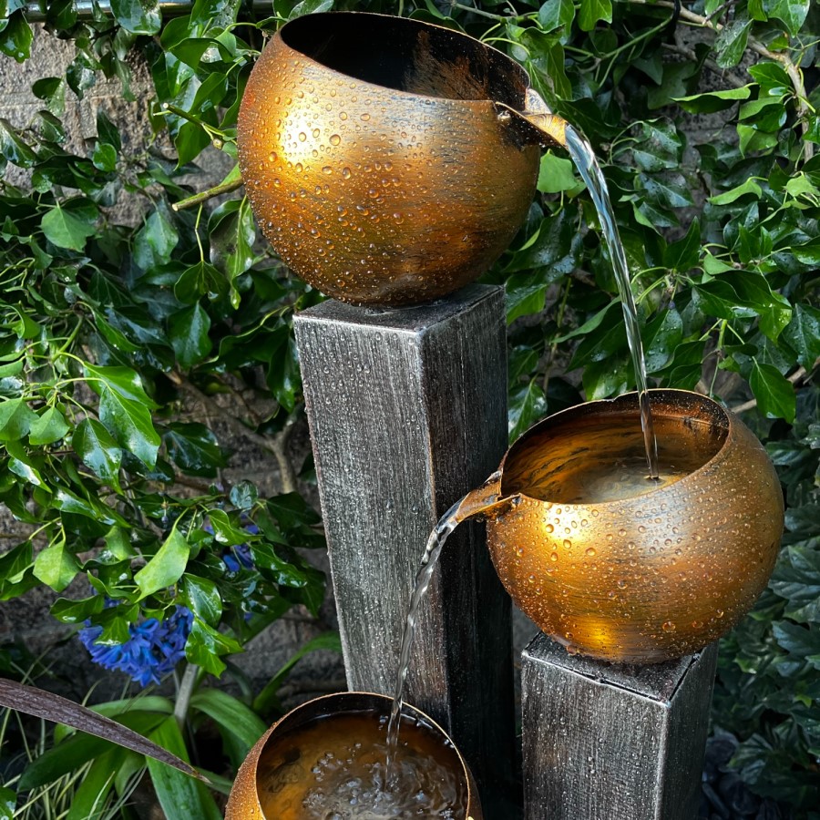 Stainless Steel 3 Bowl Water Feature - Tranquillity