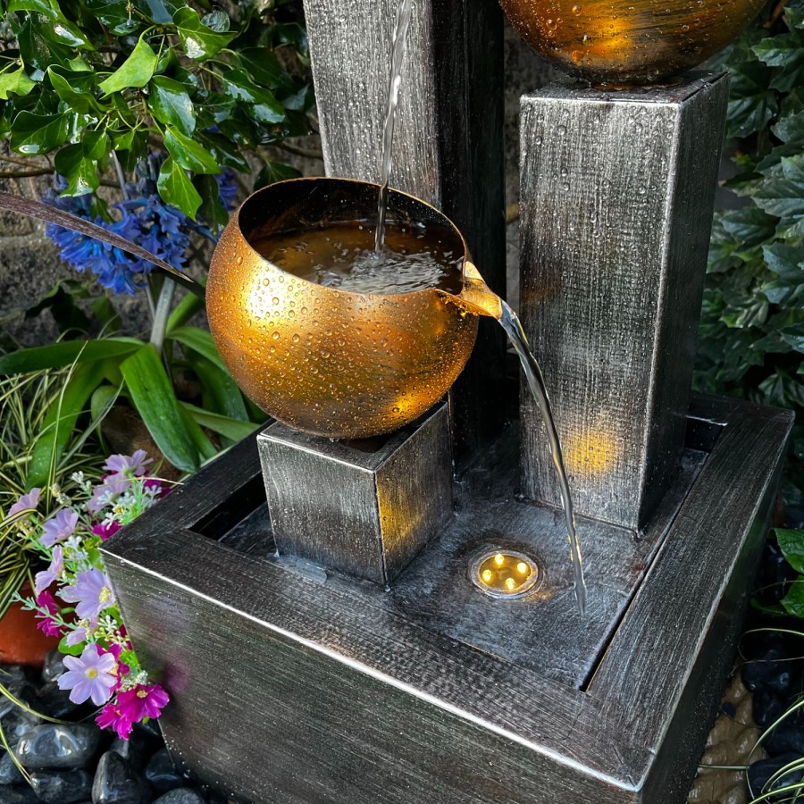 Stainless Steel 3 Bowl Water Feature - Tranquillity