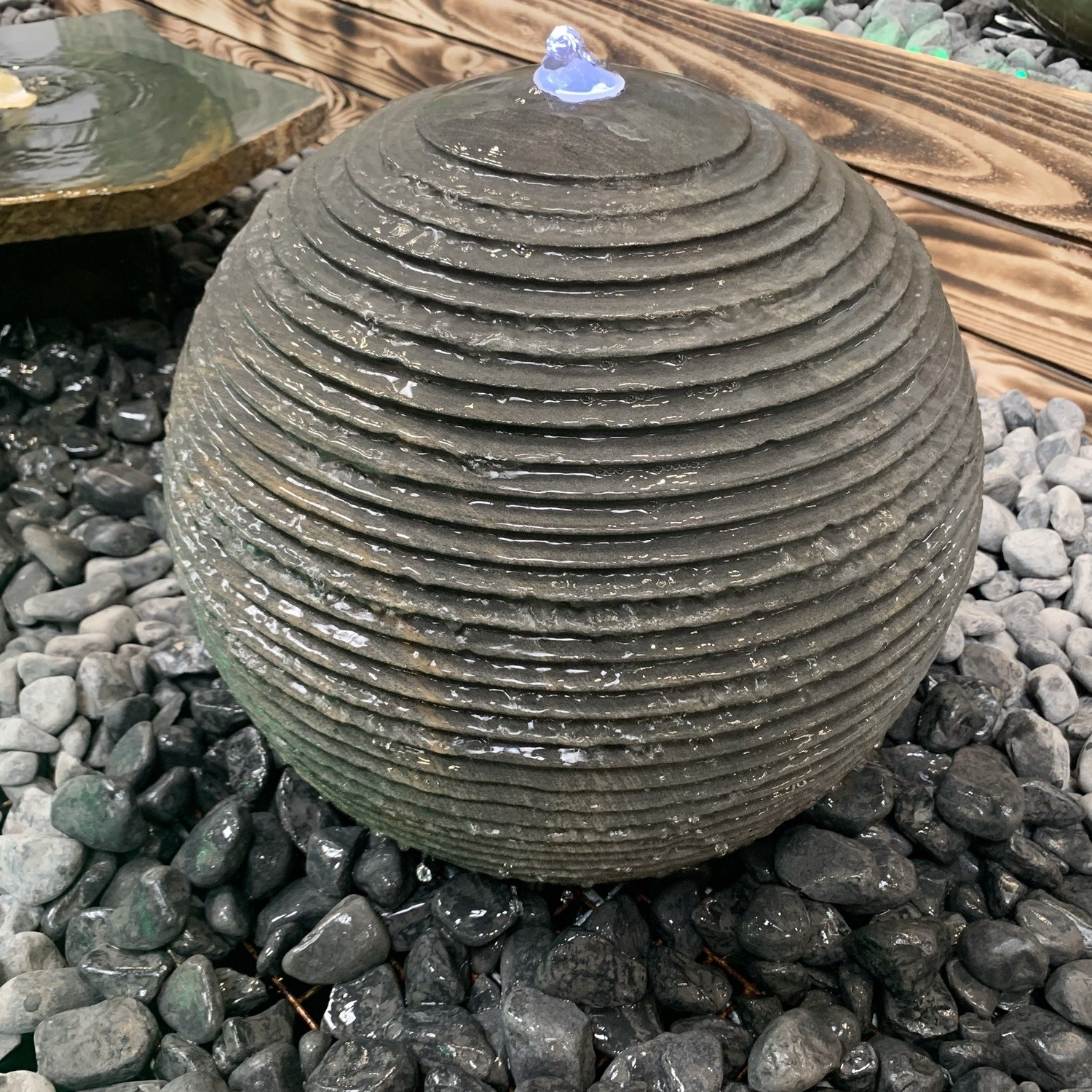 Stone Sphere Solar Water Feature - Tranquillity - Furniture123