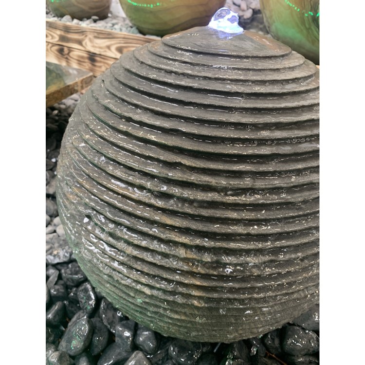 Stone Sphere Solar Water Feature - Tranquillity