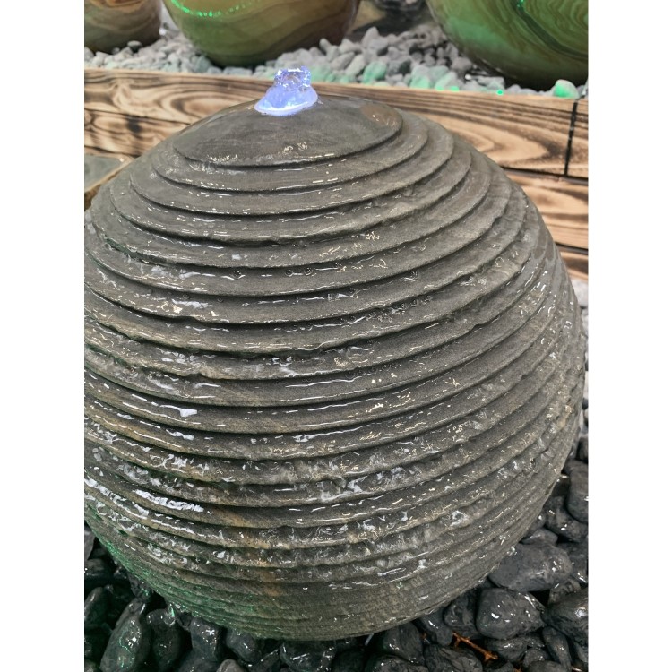 Stone Sphere Solar Water Feature - Tranquillity