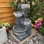 Resin 4 Bowl Solar Water Feature - Tranquillity