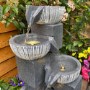 Resin 4 Bowl Solar Water Feature - Tranquillity