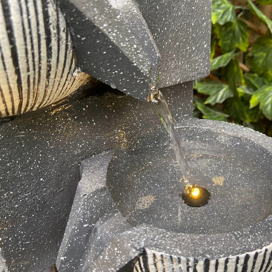 Resin 4 Bowl Solar Water Feature - Tranquillity
