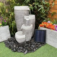 Resin 4 Tall Bowl Solar Water Feature - Tranquillity