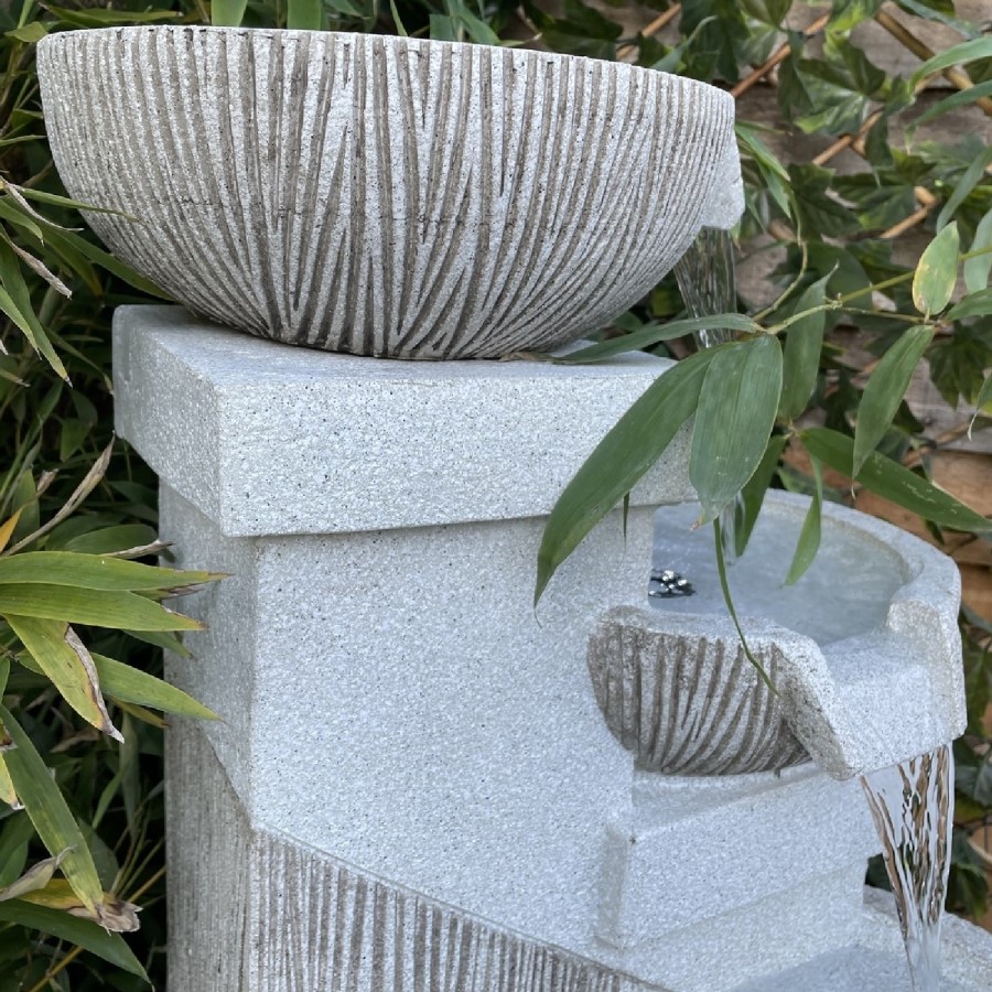 Resin Bowls Solar Water Feature - Tranquillity