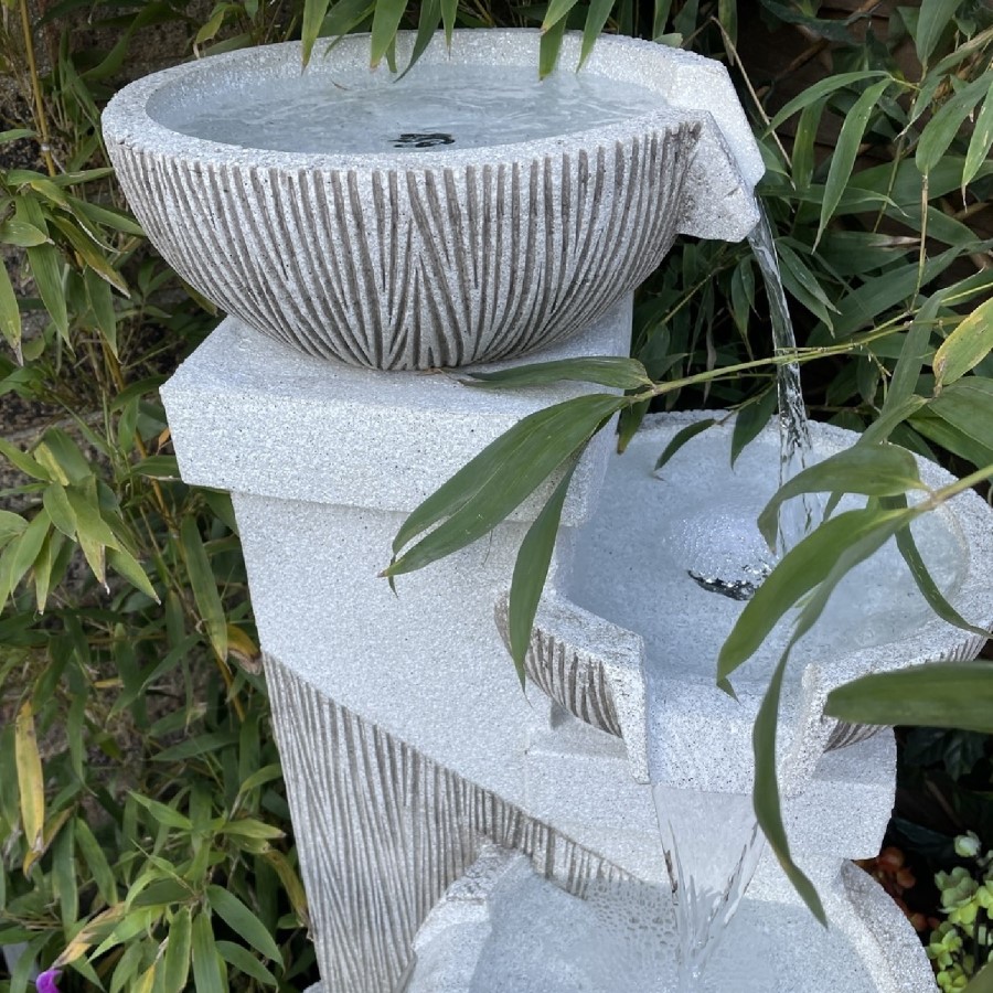 Resin Bowls Solar Water Feature - Tranquillity