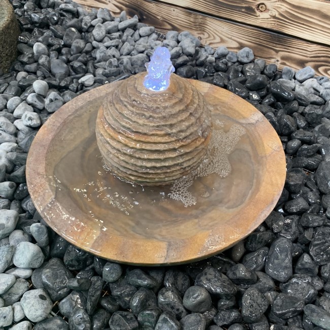 Stone Bowl Solar Water Feature - Tranquillity