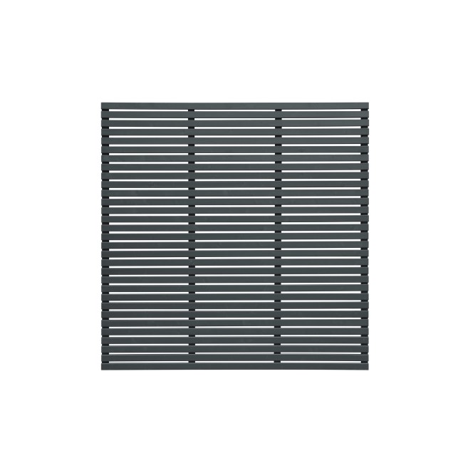 Forest 6 x 6ft Grey Painted Slatted Fence Panel - Pack of 3