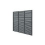 Forest 6 x 6ft Grey Painted Slatted Fence Panel - Pack of 3